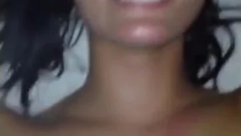 Brunette amateur gets her face fucked and covered in cum